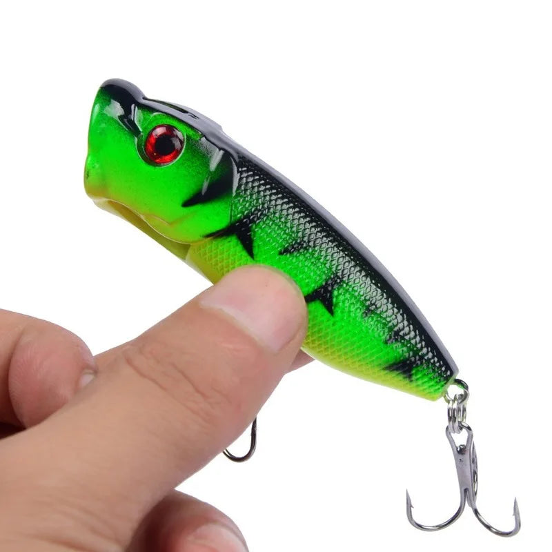 Isca Artificial Topwater Popper 6,5cm 12g – Alta Performance na Pesca de Superfície 🎣